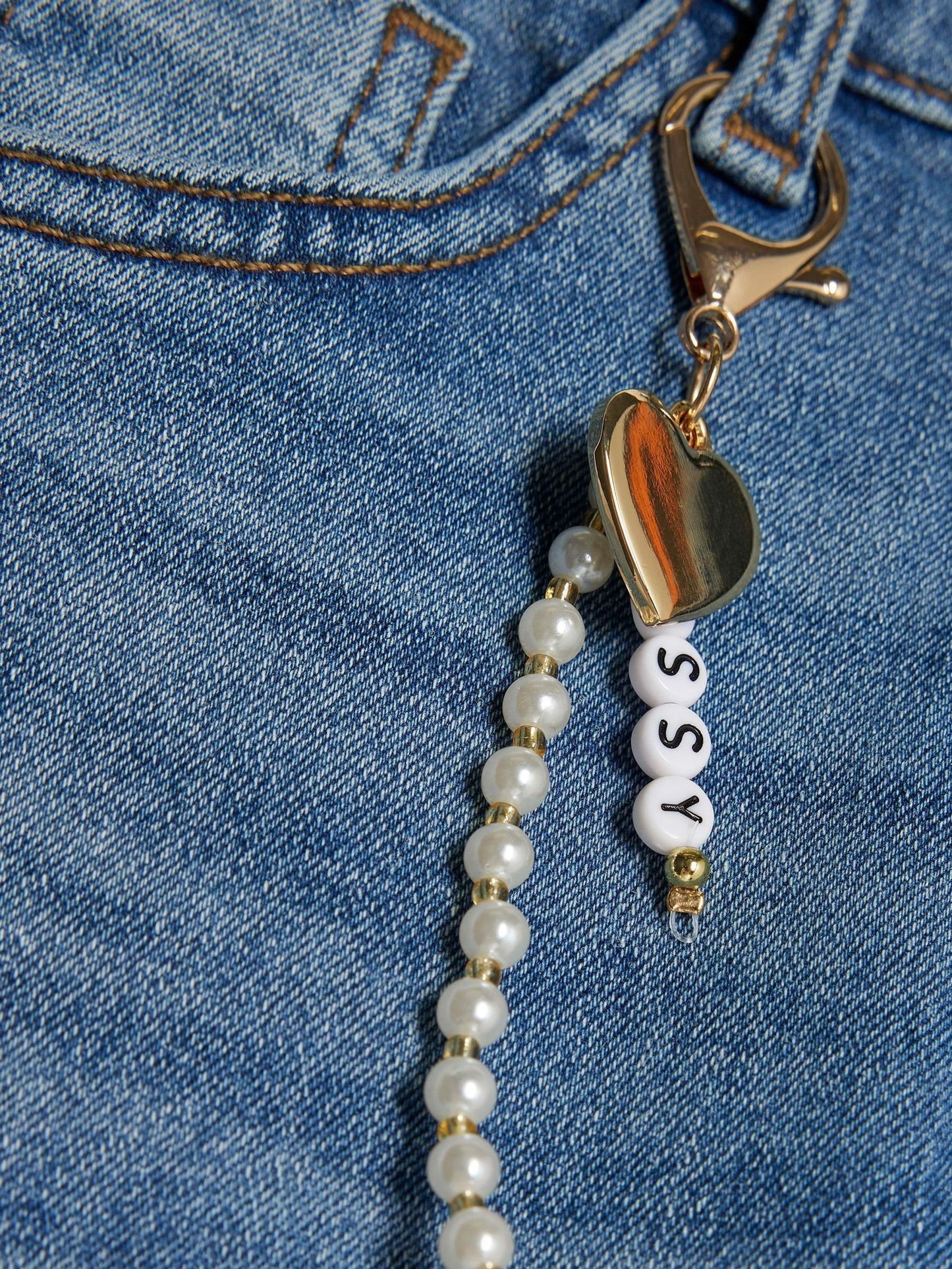Dsiney Kidz - River Island Blue Heart Keychain Flare Jeans image 4
