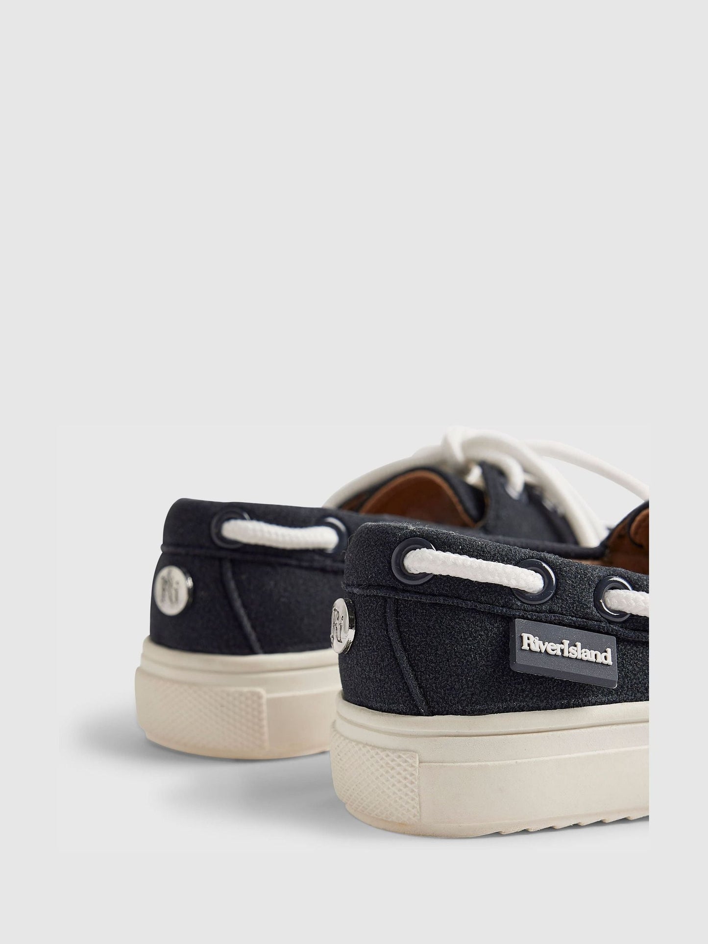 River Island Blue Lace Up Boat Shoes image 5