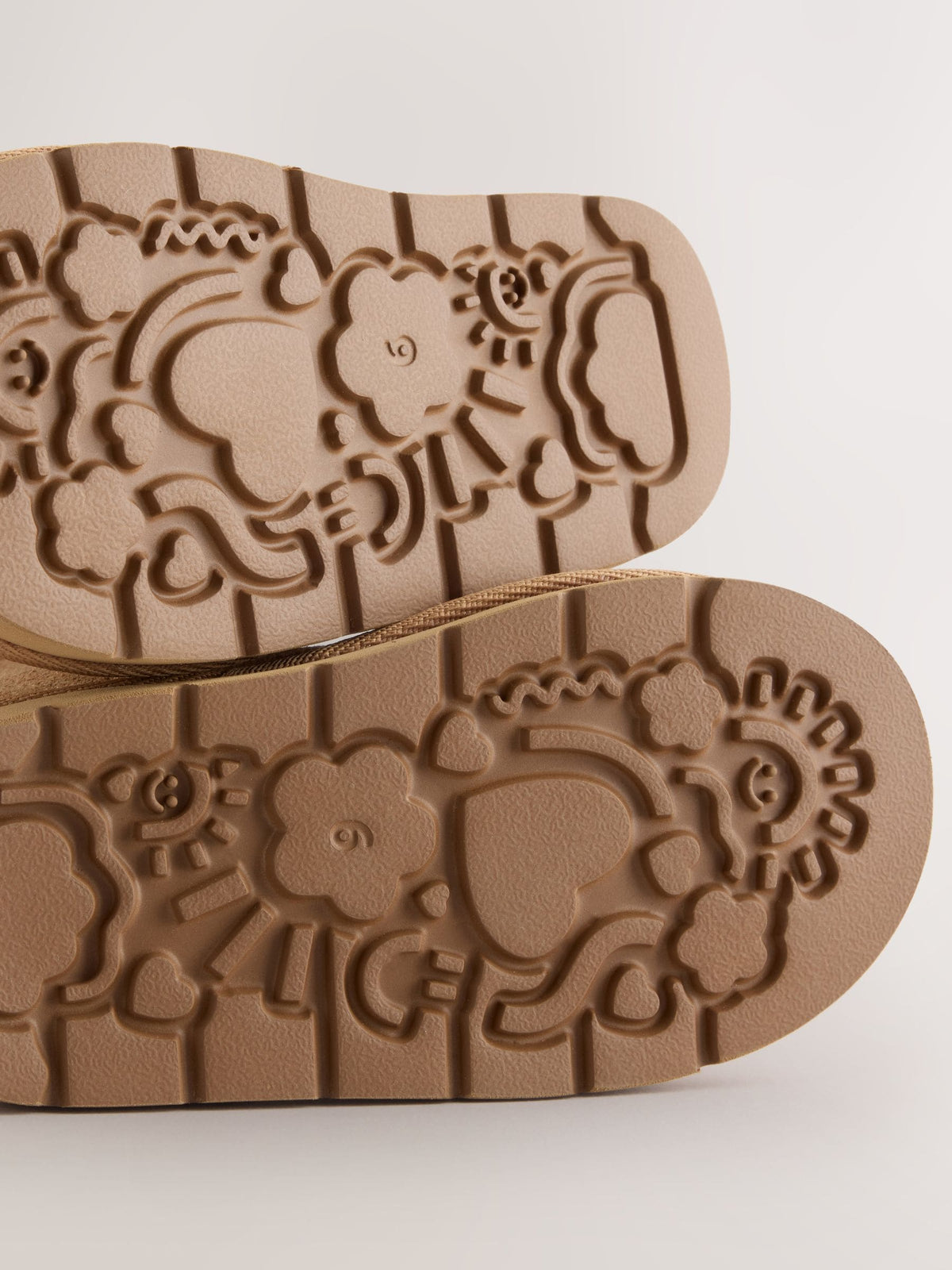 Dsiney Kidz - Tan Brown Wide Fit (G) Water Repellent Tall Suede Pull On Boots image 5