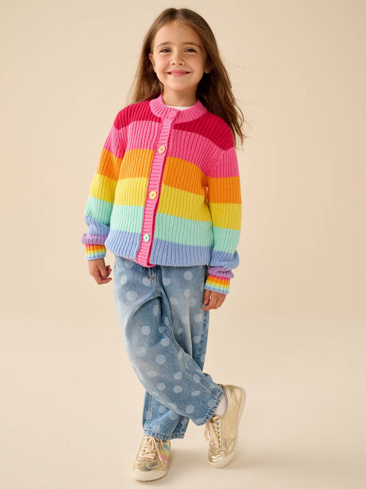 Dsiney Kidz - Little Bird by Jools Oliver Rainbow Colourblock Cardigan image 2