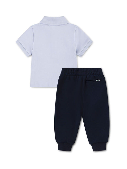 Lacoste Blue Polo Top & Joggers Set image 2