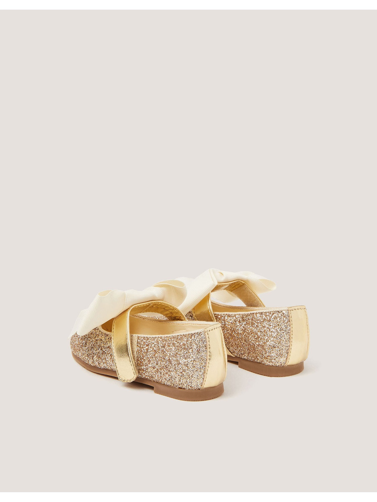 Dsiney Kidz - Monsoon Gold Glitter Bow Mary Jane Ballet Flats image 3