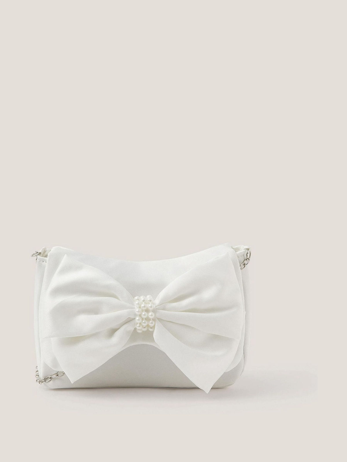 Dsiney Kidz - Monsoon Cream Pearl Bow Satin Bag image 1