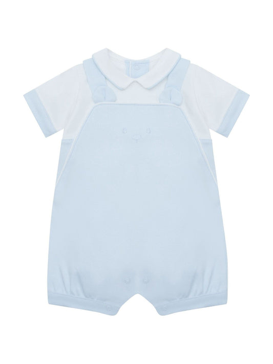 Emile Et Rose Blue Lucas - 2 In1 Bib Short With Embroidered Bear Features & 3D Ears image 2