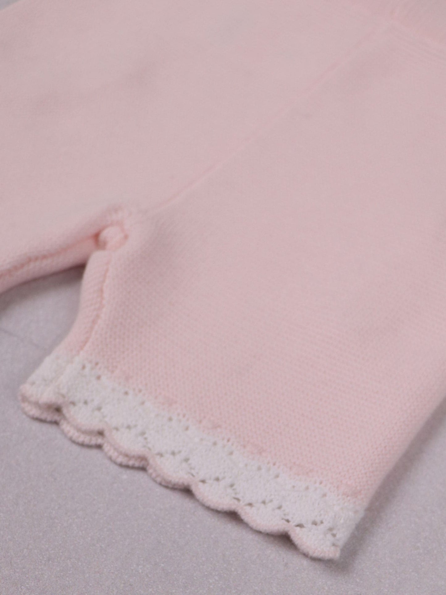 Emile Et Rose Pink Laura - Knitted Crocheted Hems & Embroidered Collar Top & Shorts Set 2 Piece image 6