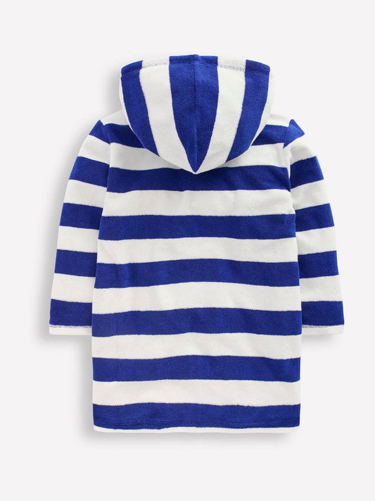 Boden Blue Towelling Zip-Up Throw On Cover-Up image 2