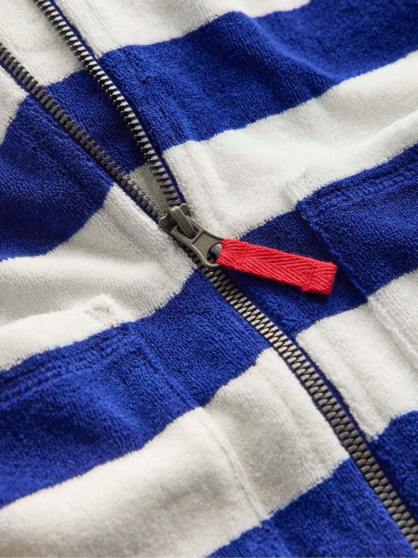 Boden Blue Towelling Zip-Up Throw On Cover-Up image 3