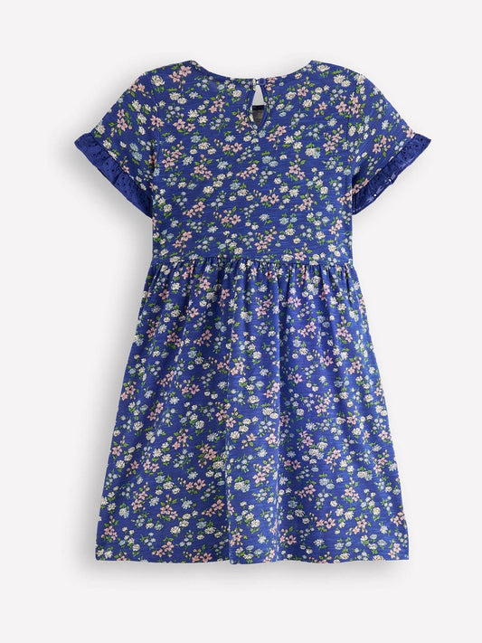 Boden Blue Broderie Pocket Jersey Dress image 2