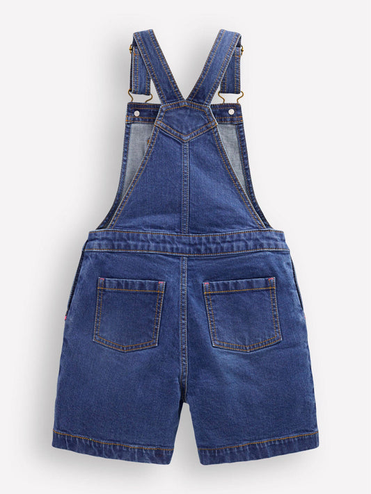 Dsiney Kidz - Boden Blue Embroidered Denim Short Dungaree image 2