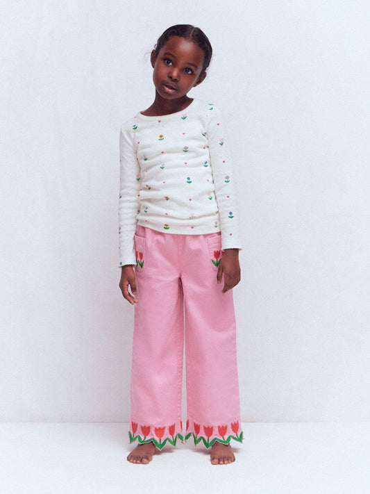 Boden Pink Wide Leg Pull-on Trousers image 2