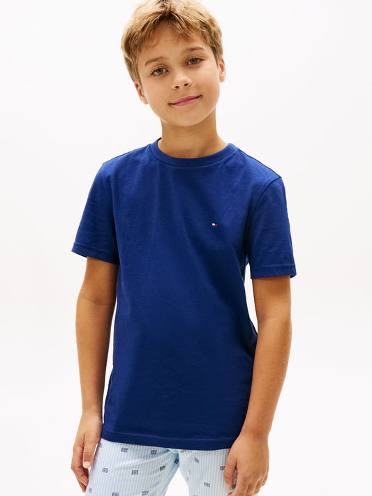 Tommy Hilfiger Blue Signature Crew Neck T-Shirts 2 Pack image 2