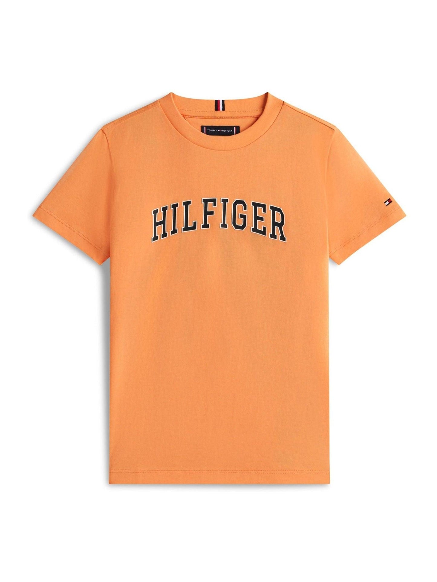 Tommy Hilfiger Orange Logo Crew Neck Jersey T-Shirt image 5