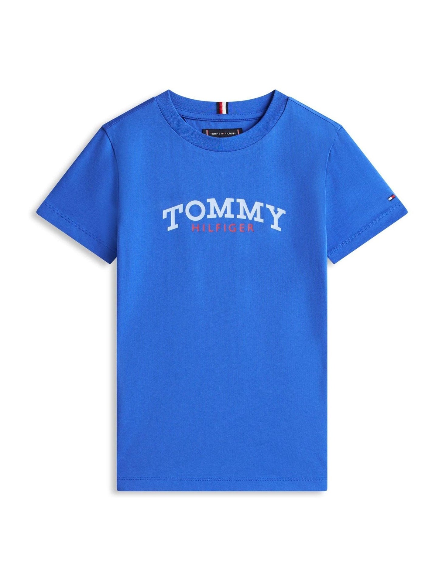 Tommy Hilfiger Blue Logo Crew Neck Jersey T-Shirt image 5