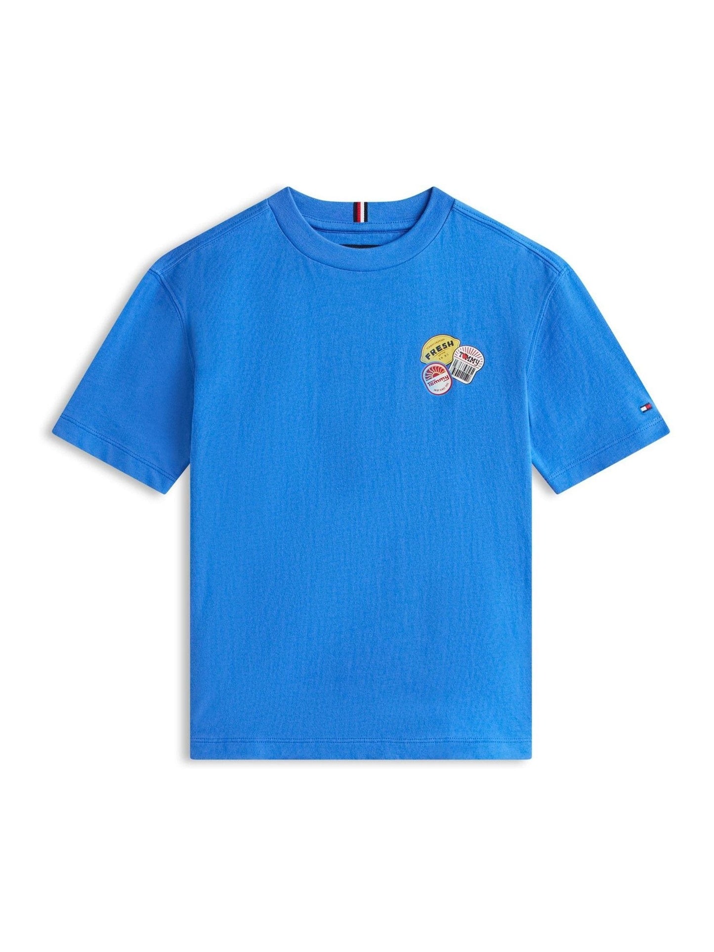 Tommy Hilfiger Blue Sticker Print Back Graphic Jersey T-Shirt image 5