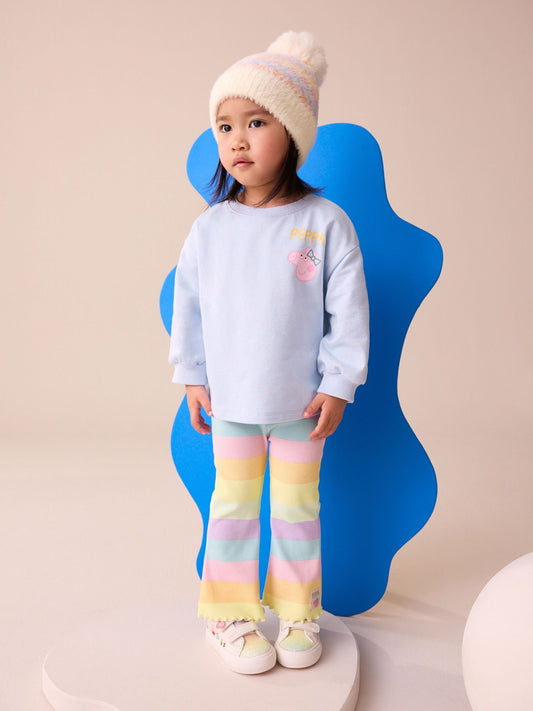 Rainbow Peppa Pig Long Sleeve Top and Flare Set (6mths-7yrs) image 2