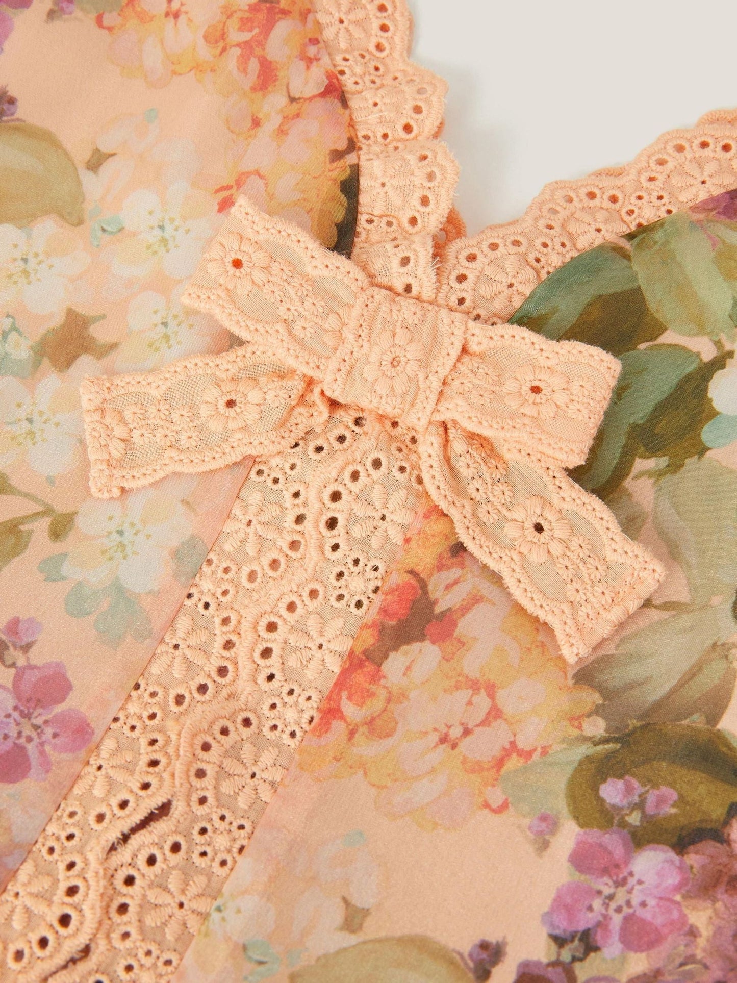 Monsoon Orange Alma Floral Print Bow Dress image 4