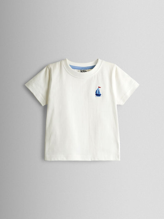 JoJo Maman Bébé Navy Blue Boat T-Shirt image 2