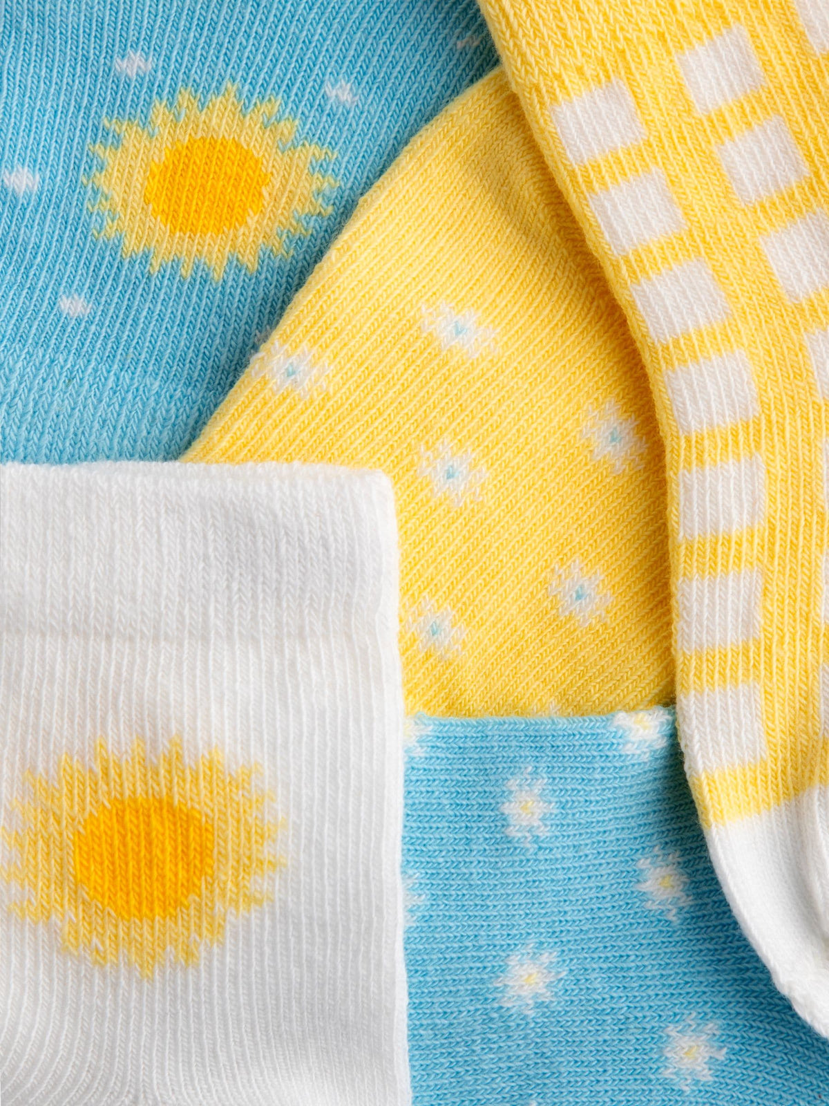 JoJo Maman Bébé Light Yellow 5-Pack Sunflower Socks - image 3