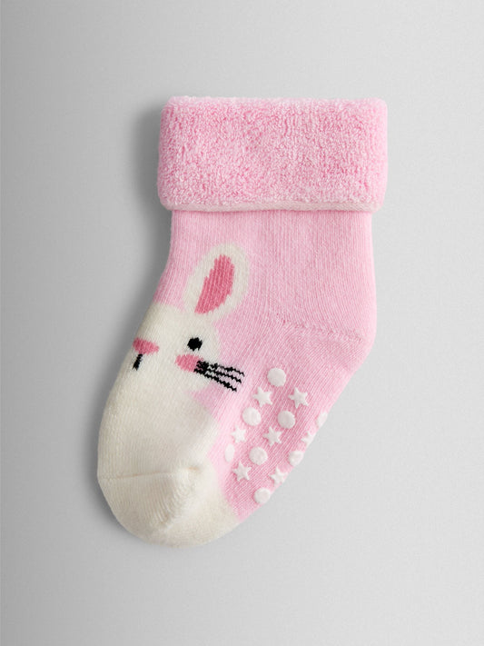JoJo Maman Bébé Pastel 3-Pack Bunny Socks image 2