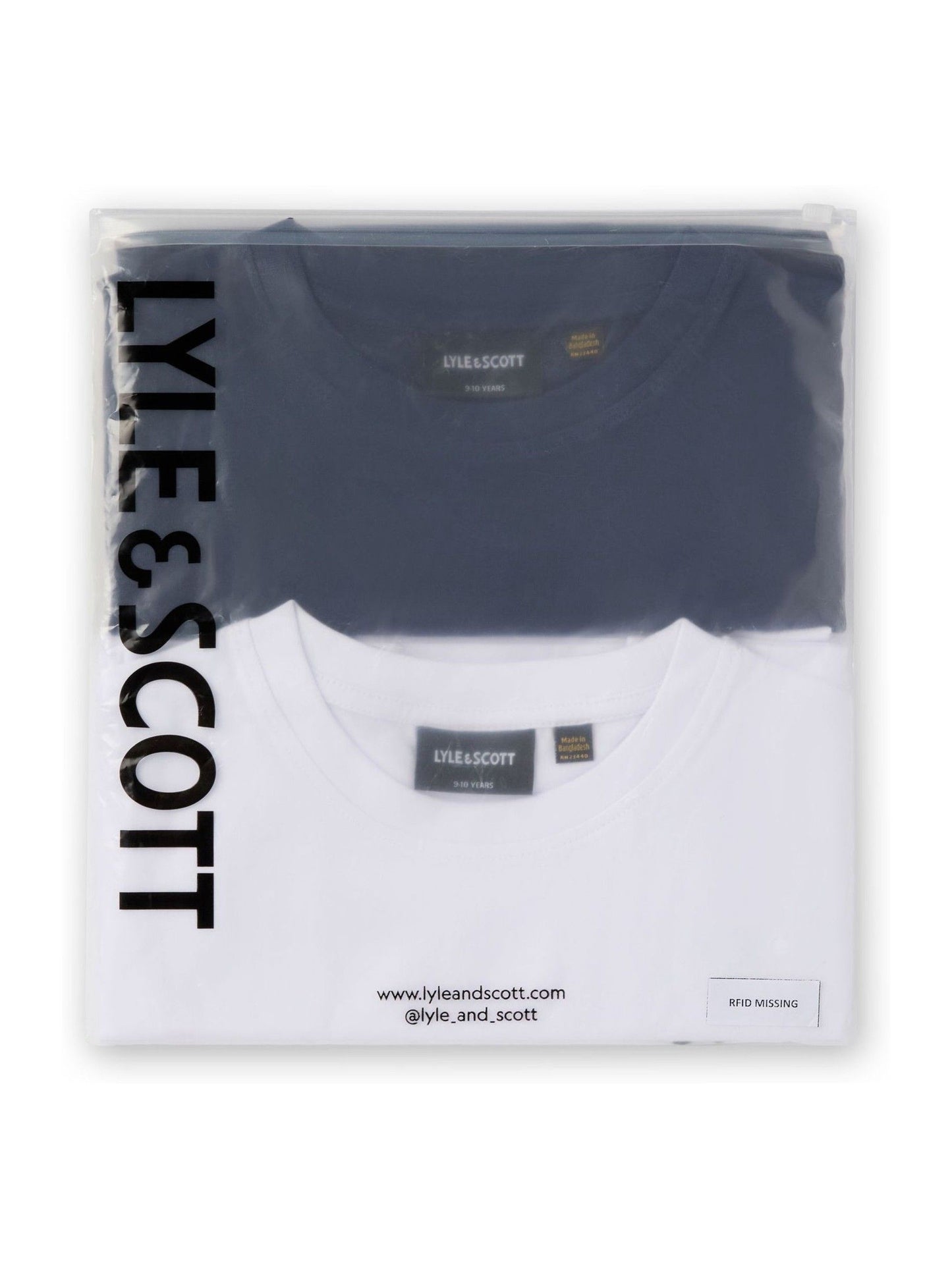 Dsiney Kidz - Lyle & Scott Navy and White Multipack T-Shirts 2 Pack image 3