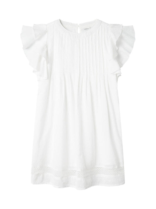 Dsiney Kidz - Name It White Short Frill Sleeve Dress image 2