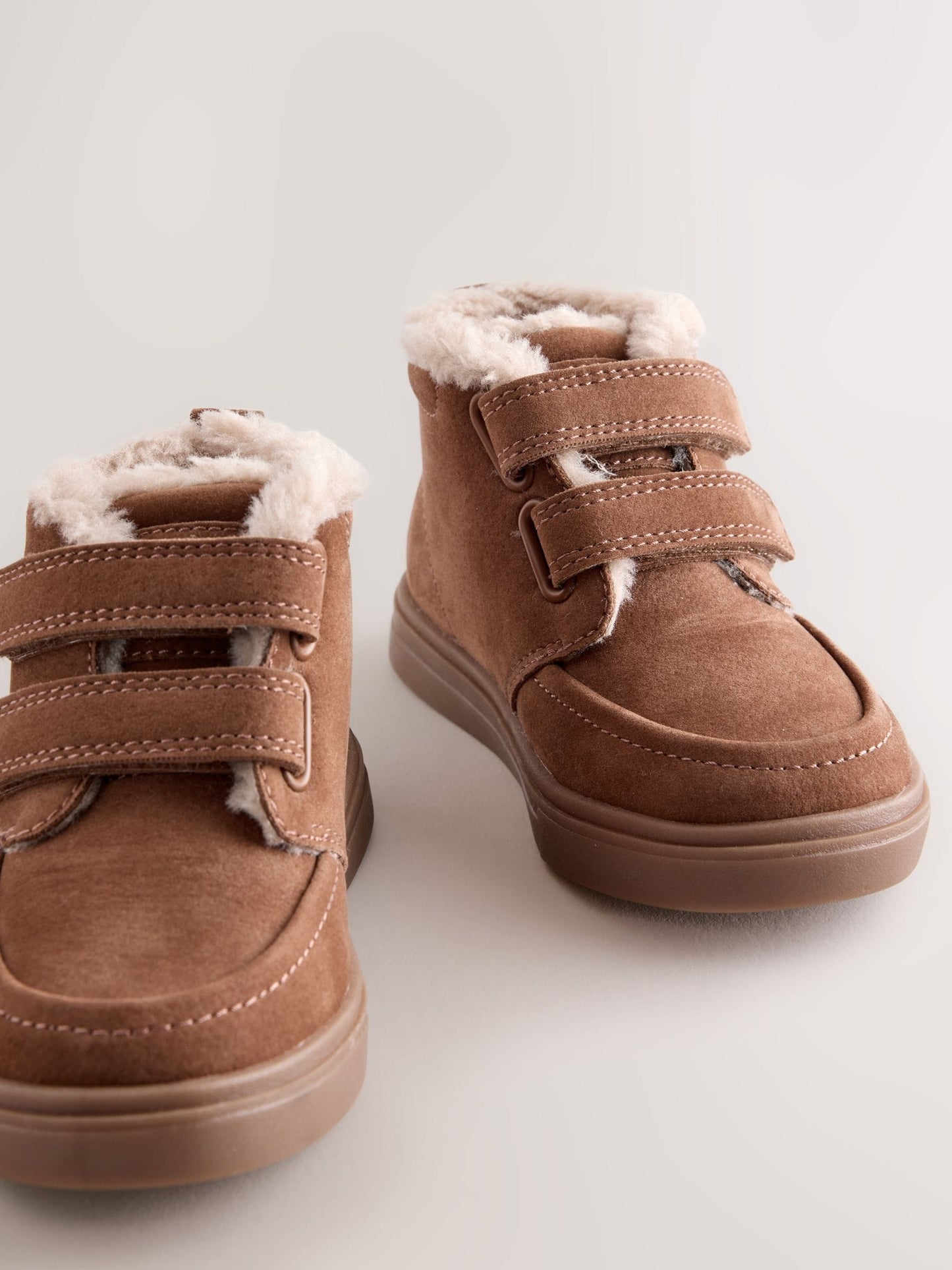 Tan Brown Wide Fit (G) Warm Lined Touch Fastening Boots image 1