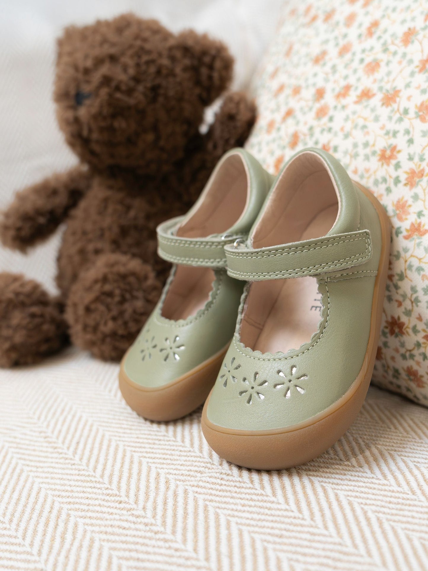 Start-Rite Green Eva Leather Mary Jane First Walking Shoes image 6