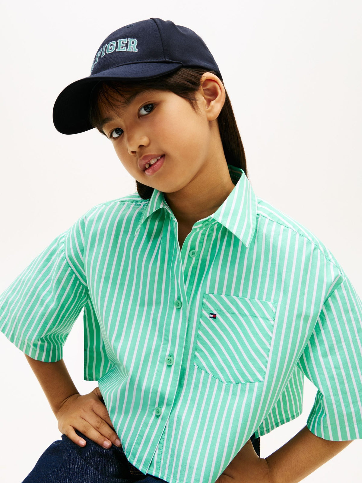 Tommy Hilfiger Blue Logo Embroidery Twill Baseball Cap image 2