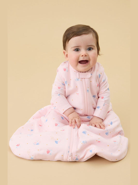 MORI Pink Enchanted Bunnies Supersoft Sleeping Bag 1.5 TOG - image 2