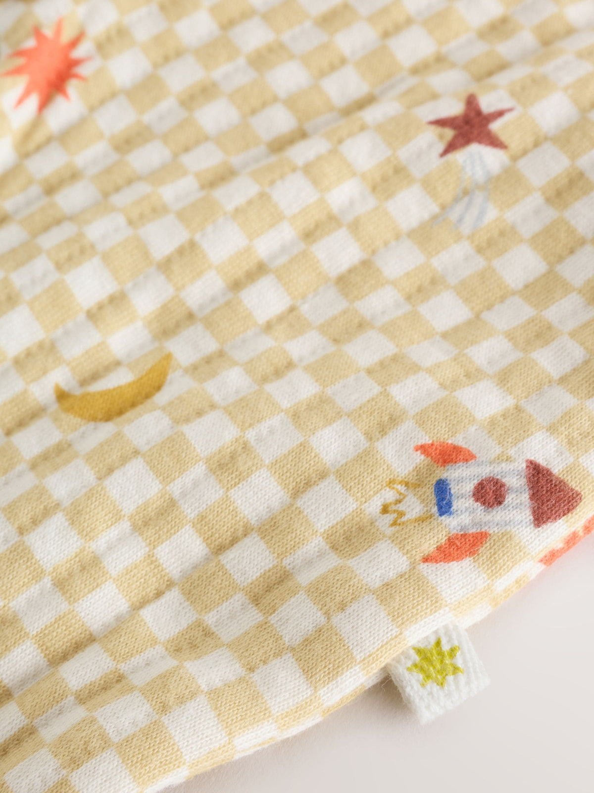 Navy/Yellow Space Quilted Sleepsuits 2 Pack - image 10