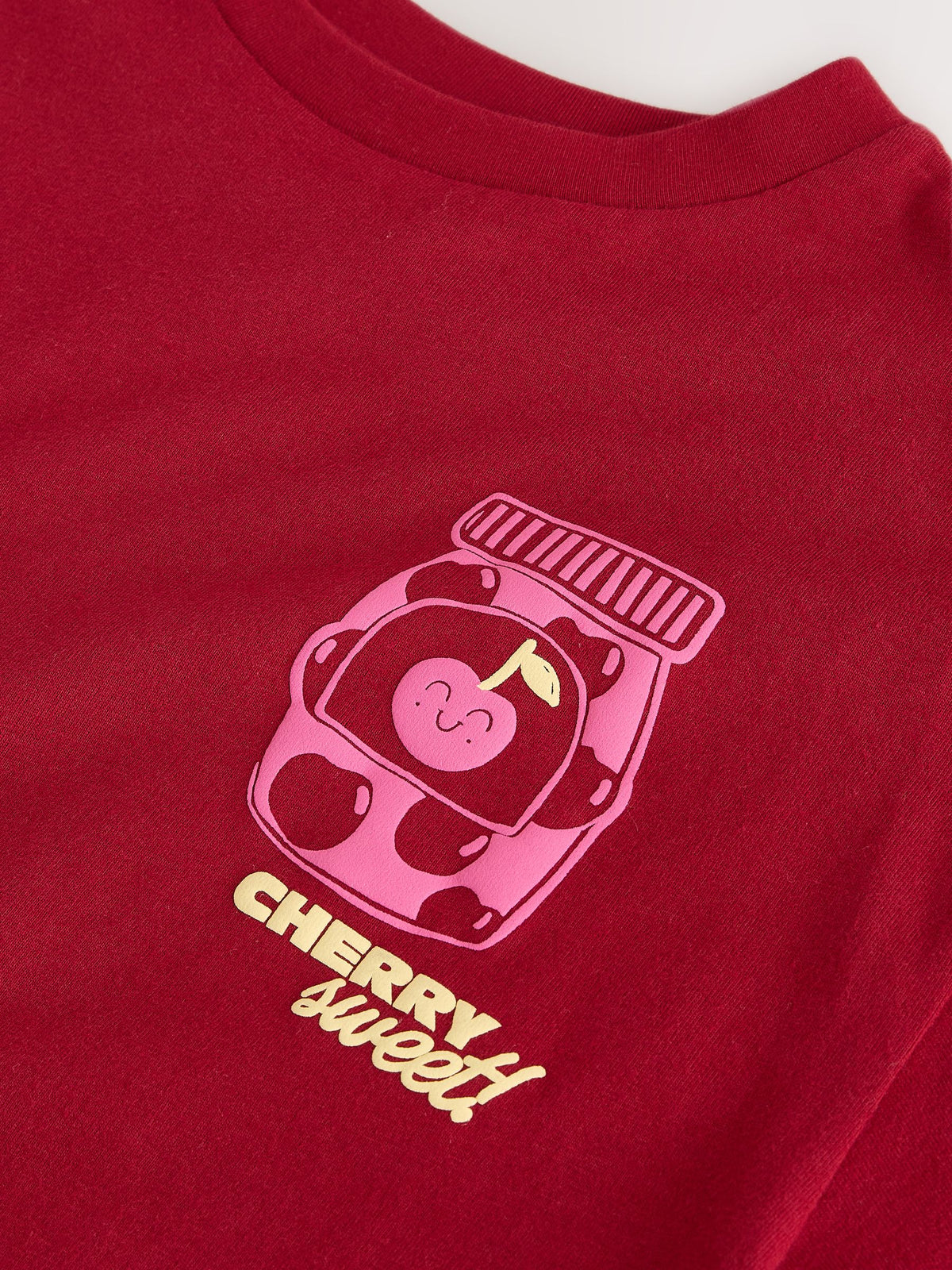 Red Cherry Oversized Graphic Print T-Shirt (3-16yrs) - image 9