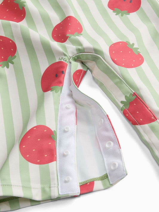 Dsiney Kidz - MORI Green Strawberry Long Sleeve Sun Safe Swimsuit image 2