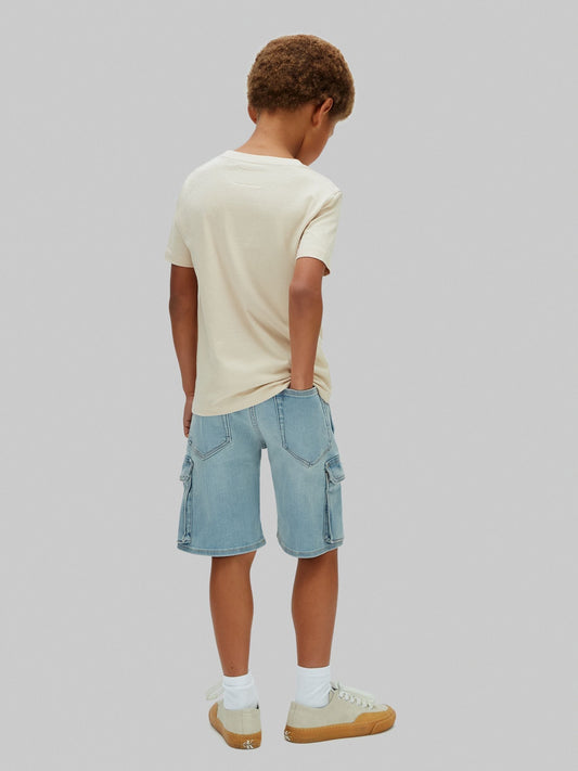 Calvin Klein Blue Denim Cargo Shorts image 2