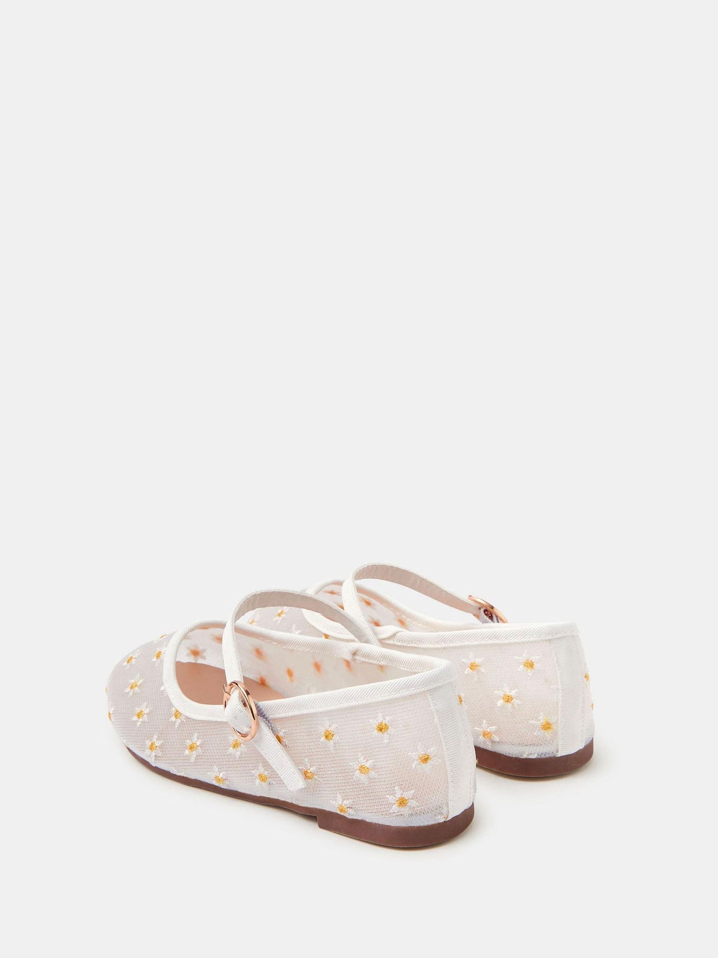 Angels By Accessorize White Daisy Mesh Ballet Flats image 2