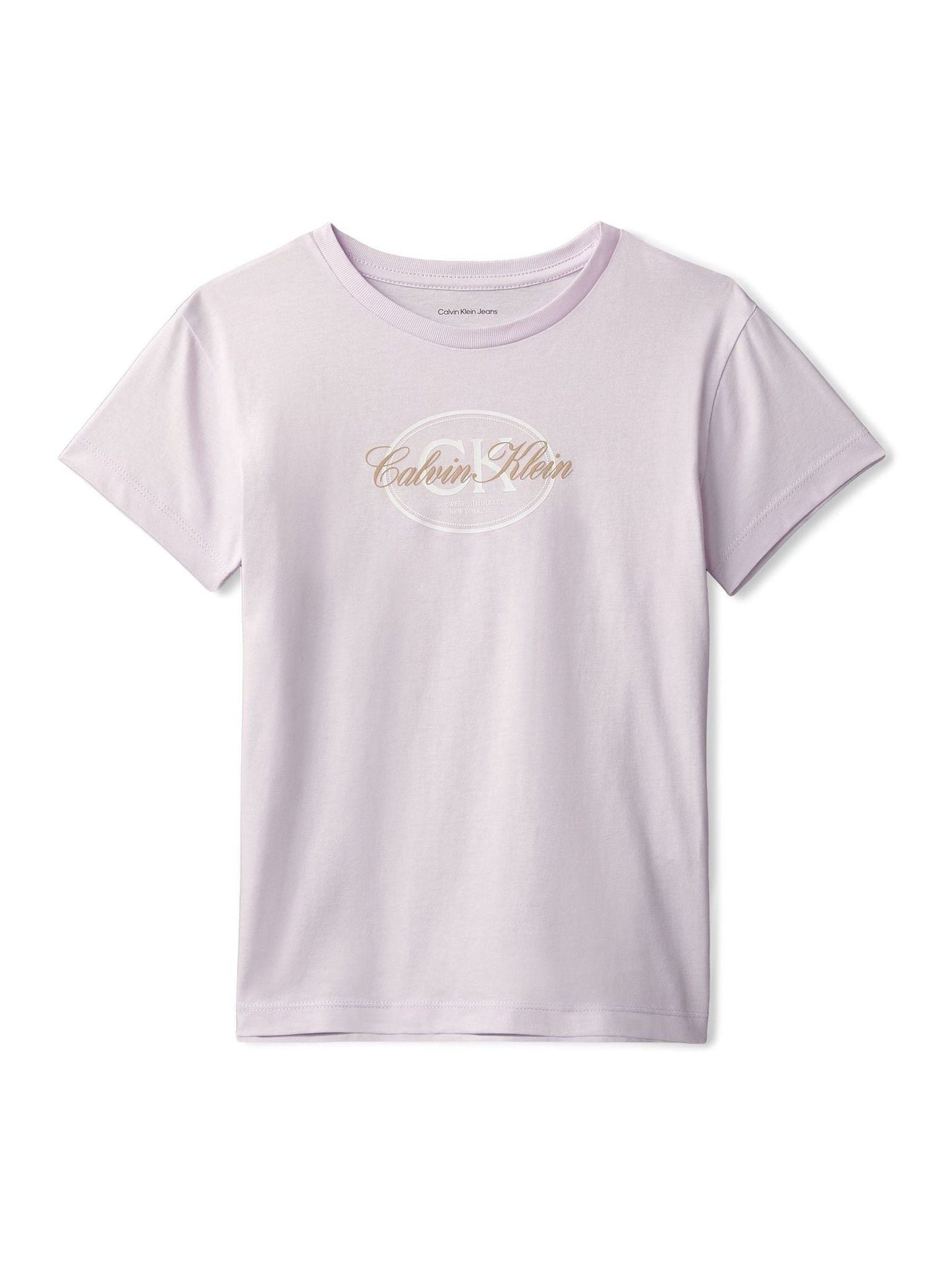 Calvin Klein Purple Script Logo T-Shirt image 5