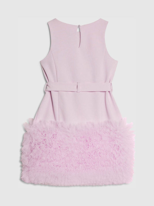River Island Purple 3D Organza Hem Dress image 2