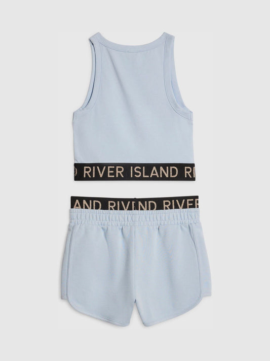 Dsiney Kidz - River Island Blue Logo Tank & Runner Short Set image 2