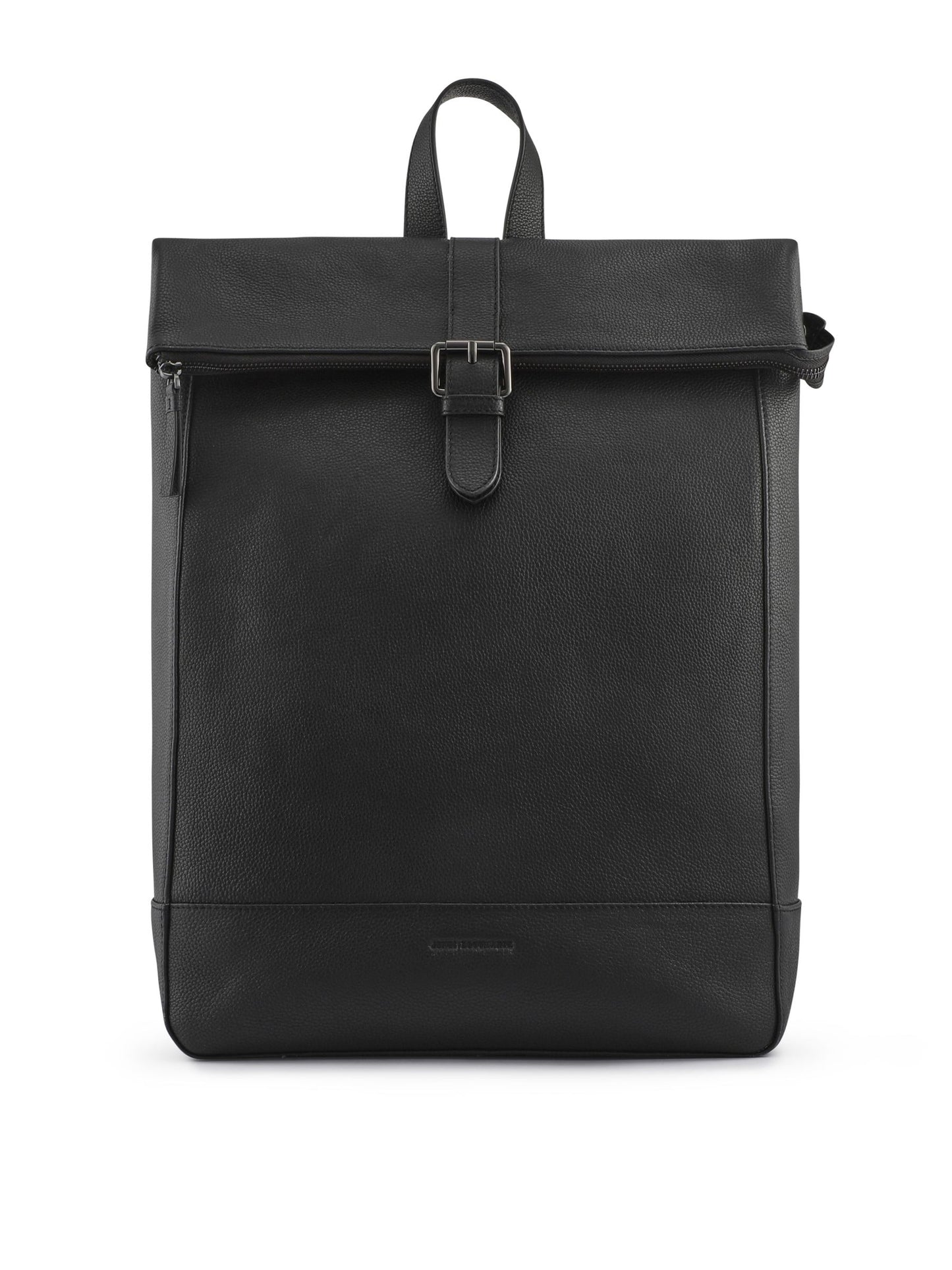 Jones Bootmaker Black Grain Leather Uphall Backpack image 1