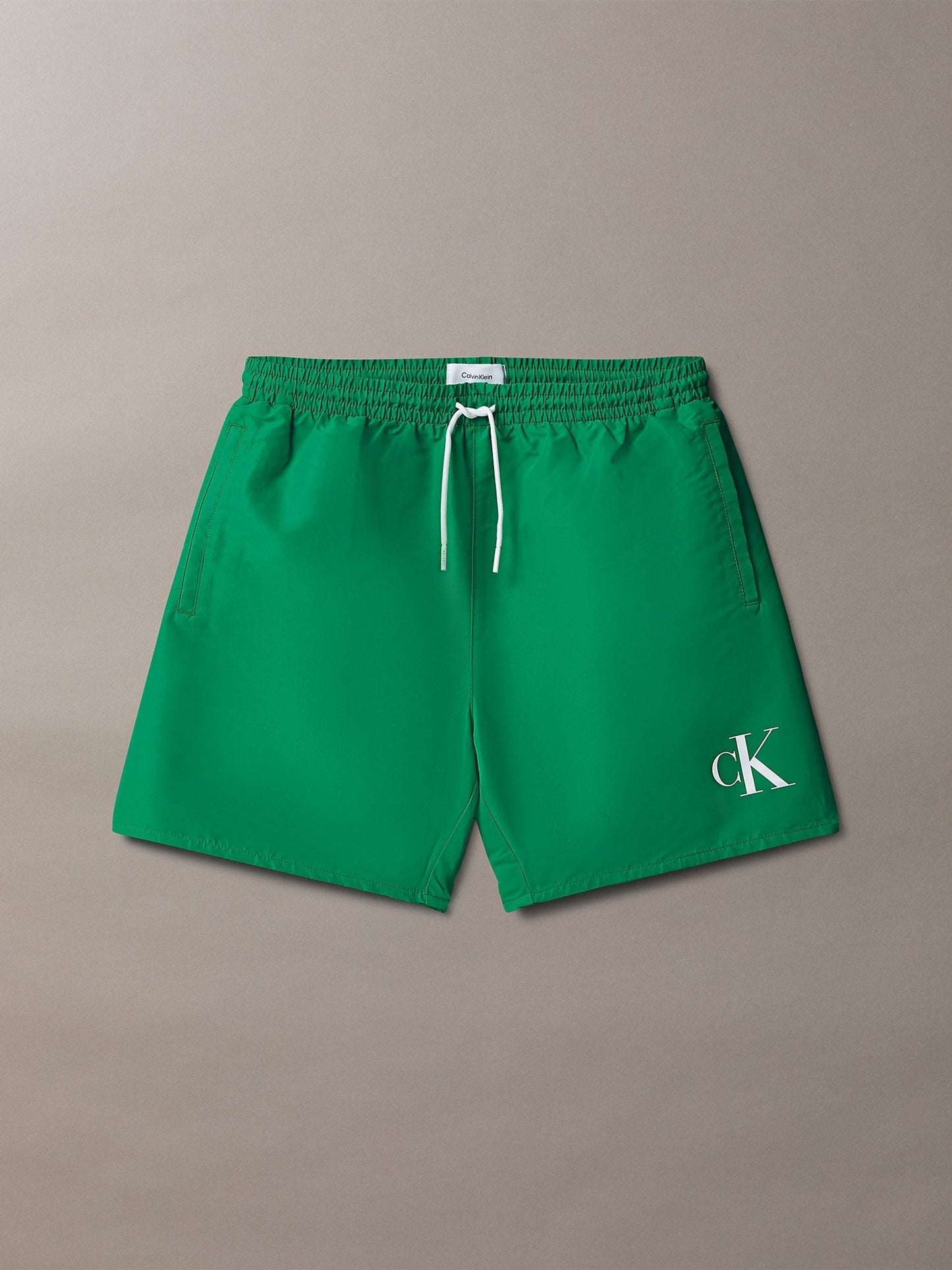 Calvin Klein Green Monogram Swim Shorts image 1