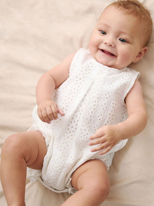 Angel & Rocket White Lula Broderie Frill Romper image 2