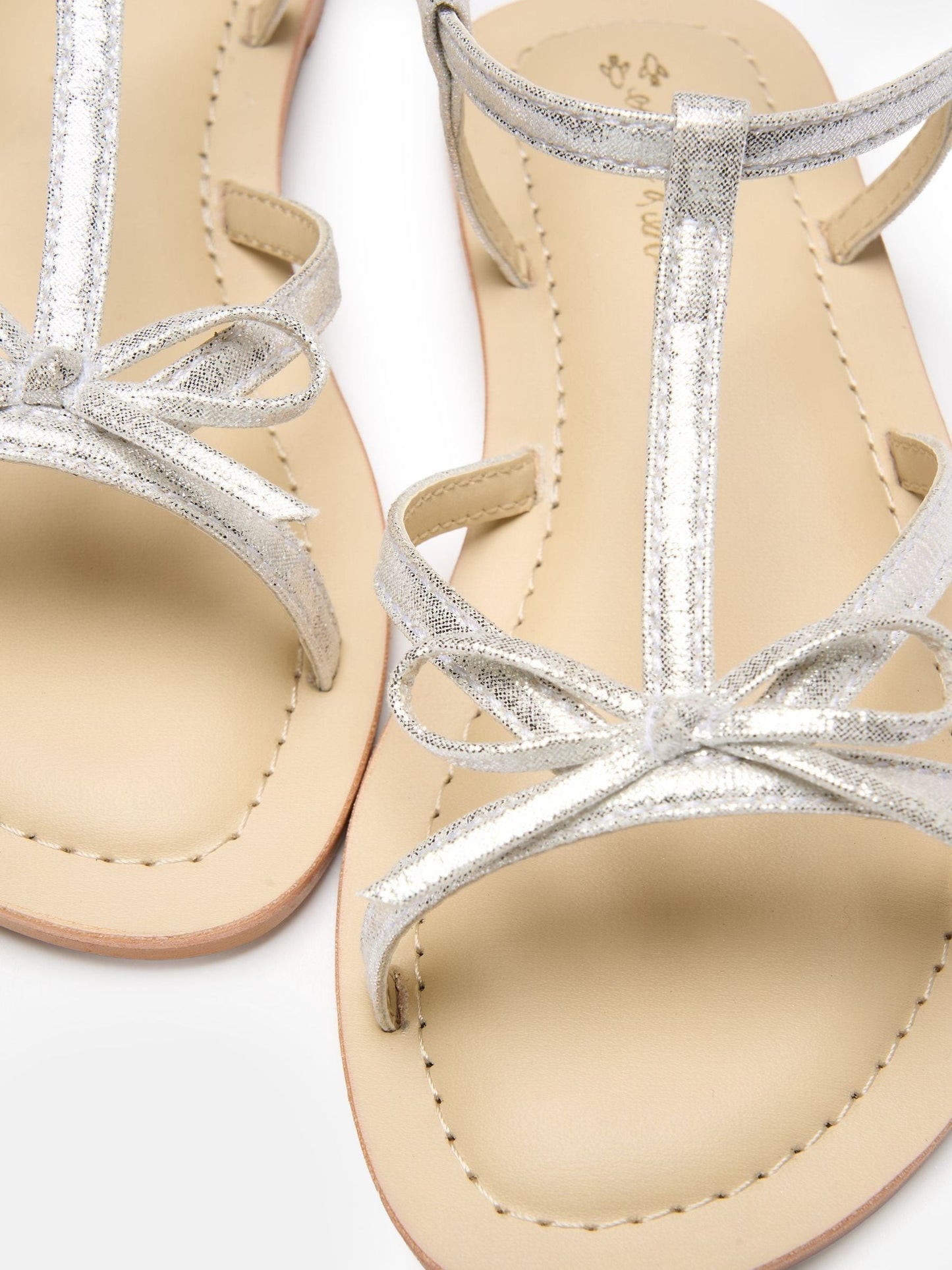 Angel & Rocket Silver Bow Strap Sandals image 4