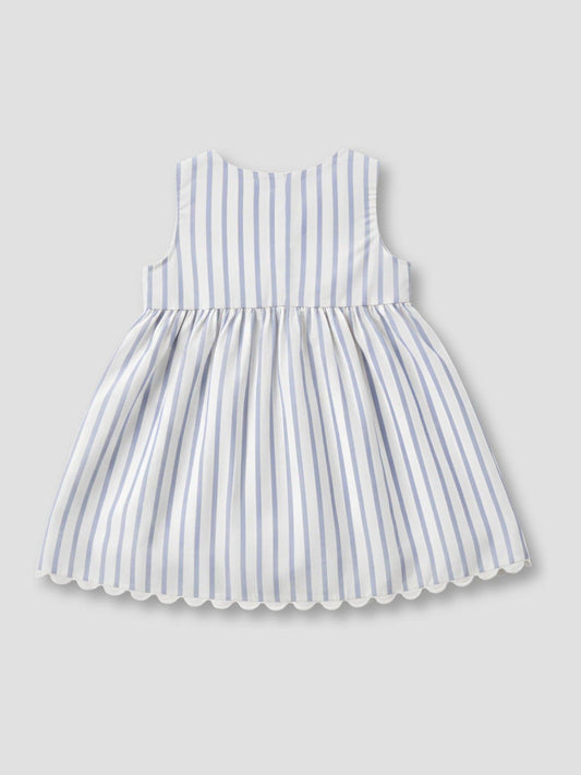 Angel & Rocket Blue Maggie Stripe Scalloped Dress image 2