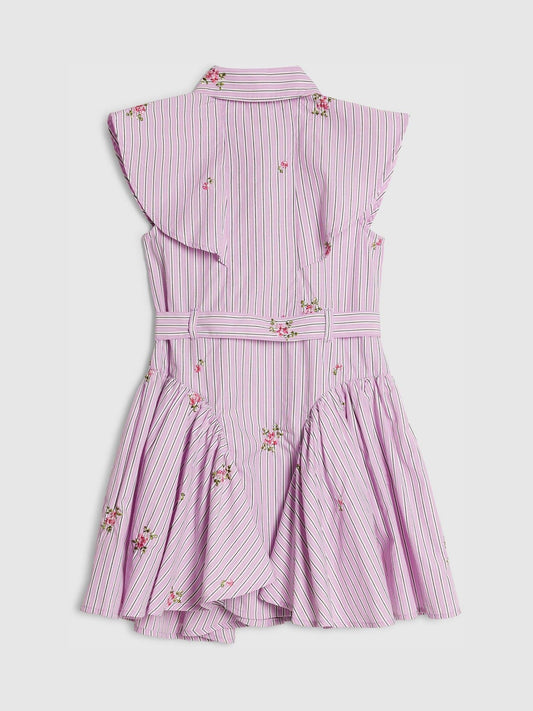 Dsiney Kidz - River Island Purple Stripe Prom Dress image 2