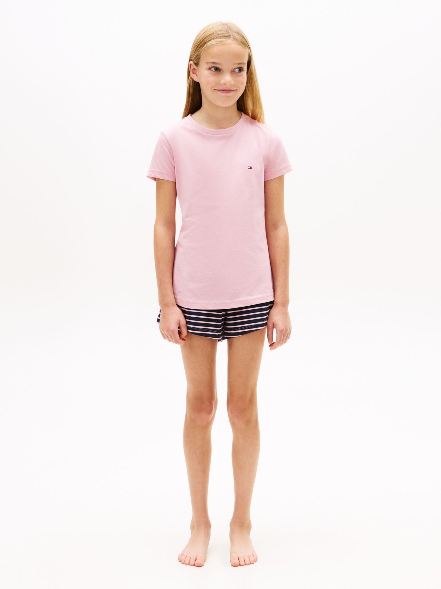 Dsiney Kidz - Tommy Hilfiger Pink Signature Crew Neck T-Shirts 2 Pack image 4