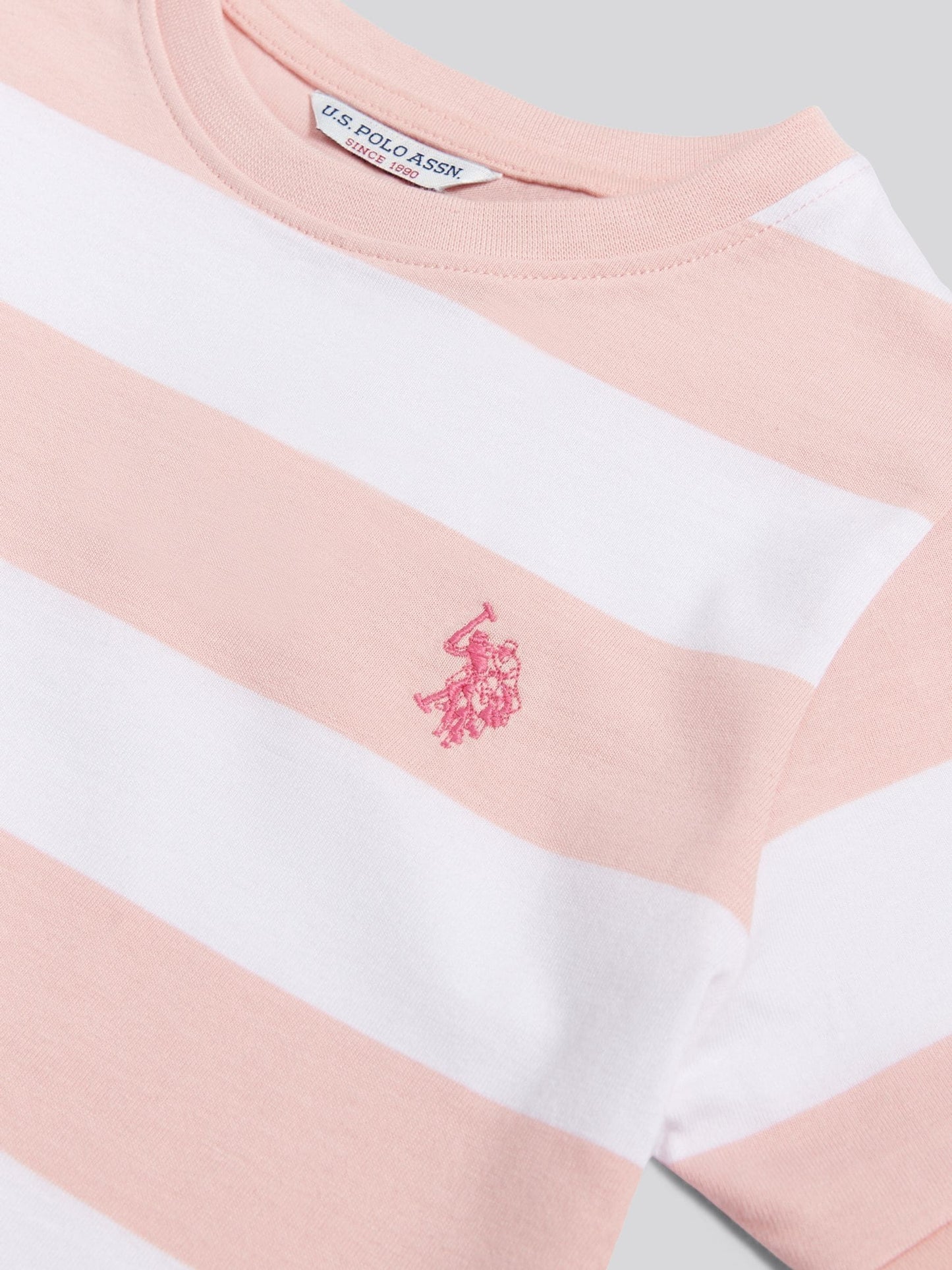 Dsiney Kidz - U.S. Polo Assn Pink Stripe Logo T-Shirt image 7