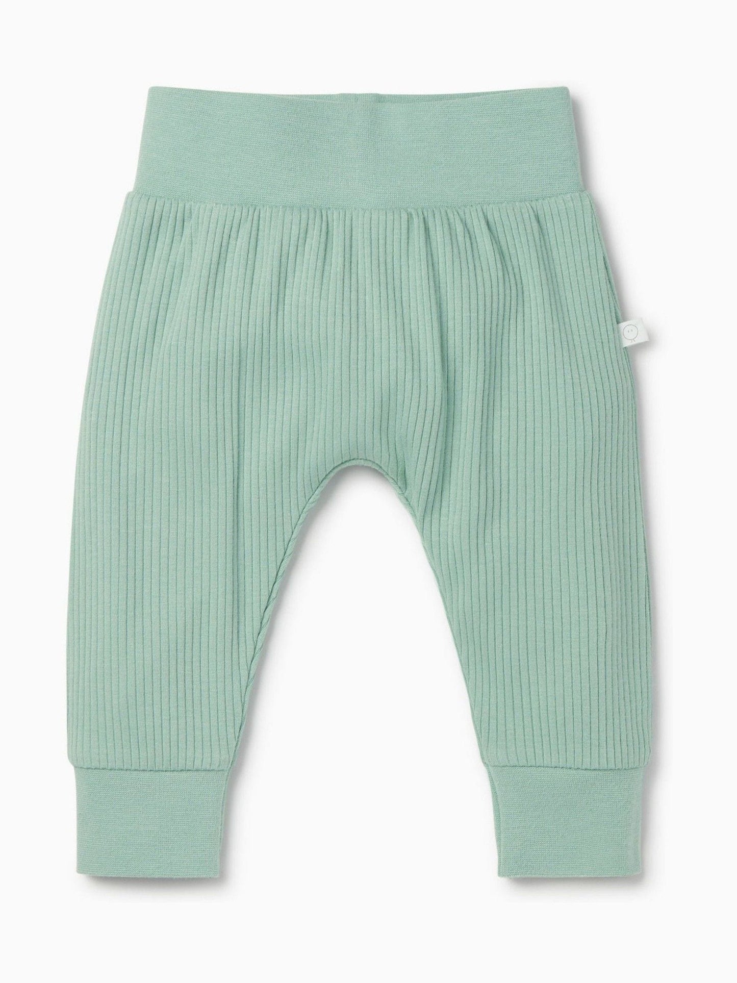 MORI Mint Green Comfy Ribbed Joggers image 3