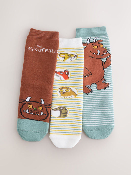 The Gruffalo Cotton Rich License Socks 3 Pack - image 1