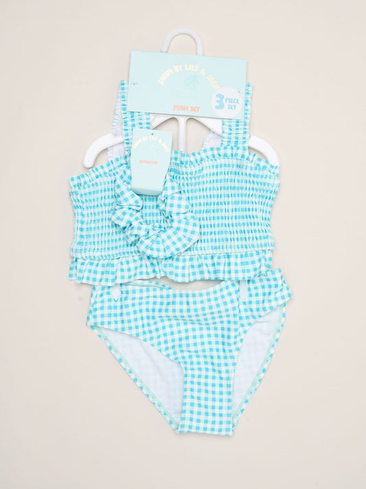 Dsiney Kidz - Miss Blue Gingham Bikini Set With Scrunchie image 2