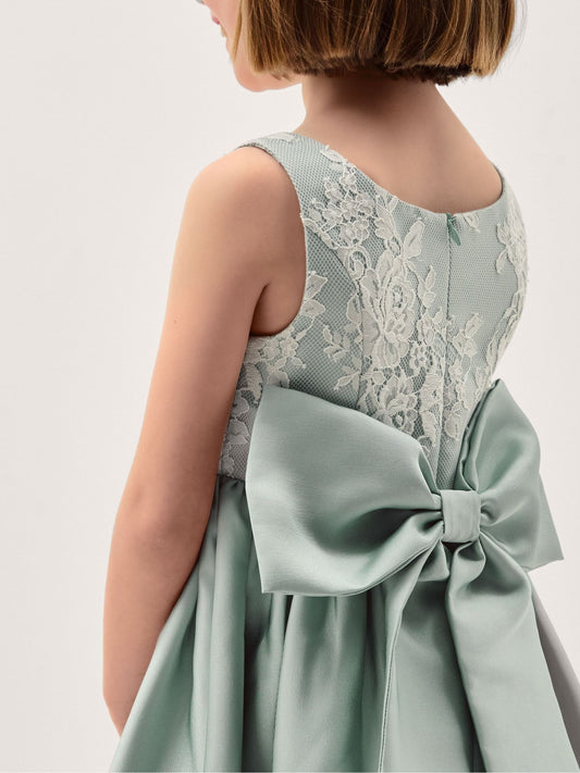 Dsiney Kidz - Monsoon Sage Green Juno Lace Bodice Party Dress image 2