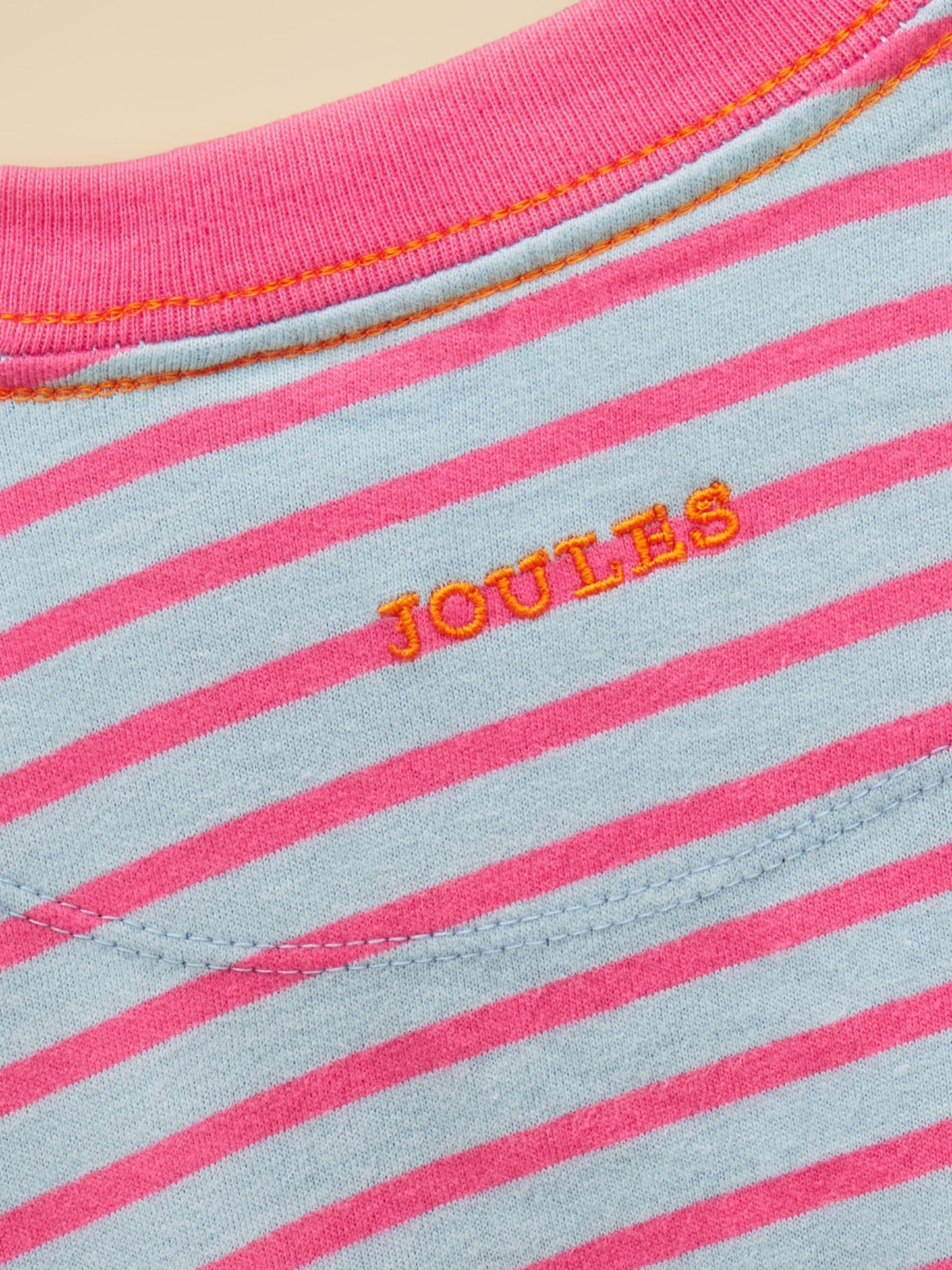 Dsiney Kidz - Joules Girls' Mila Blue Short Sleeve Stripe Boxy T-Shirt image 4